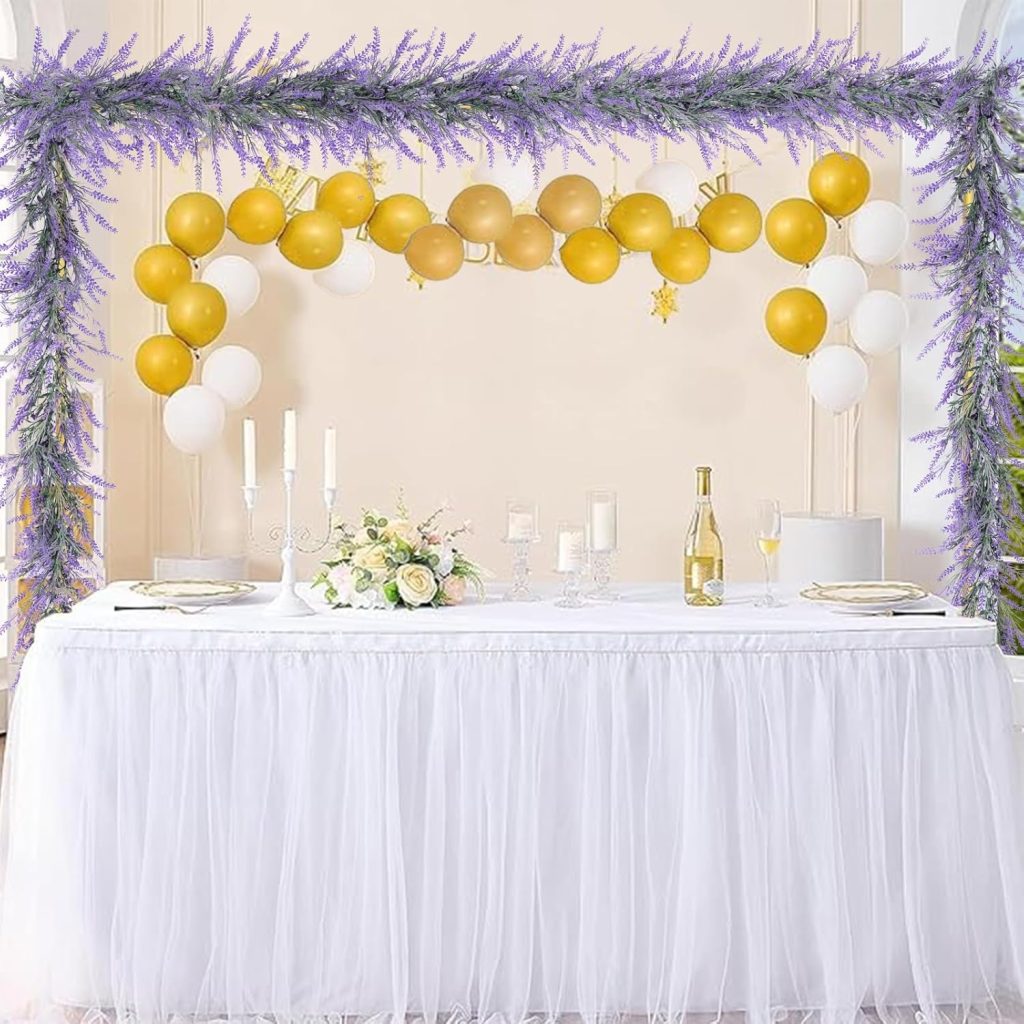 HUZIYAHAN Spring Summer Lavender Garland 6Ft Purple