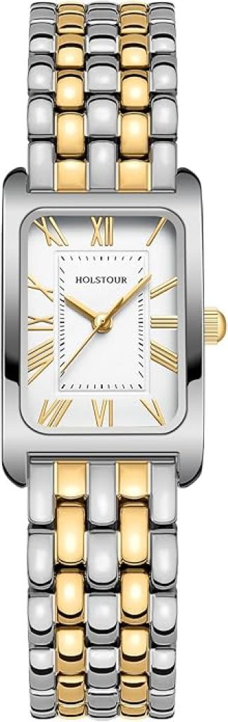 HOLSTOUR Watches for Women Vintage Bracelet Roman Dial Gold Silver