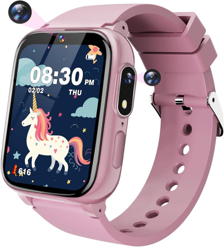 Sueseip Kids Smart Watch for Girls with Touchscreen Dual Camera and Games