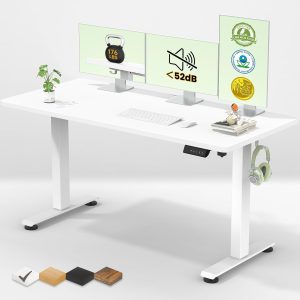 Veken 55-inch electric standing desk with adjustable height for a home office setup