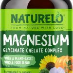 Magnesium glycinate chelate supplement bottle with plant-based clean-label positioning