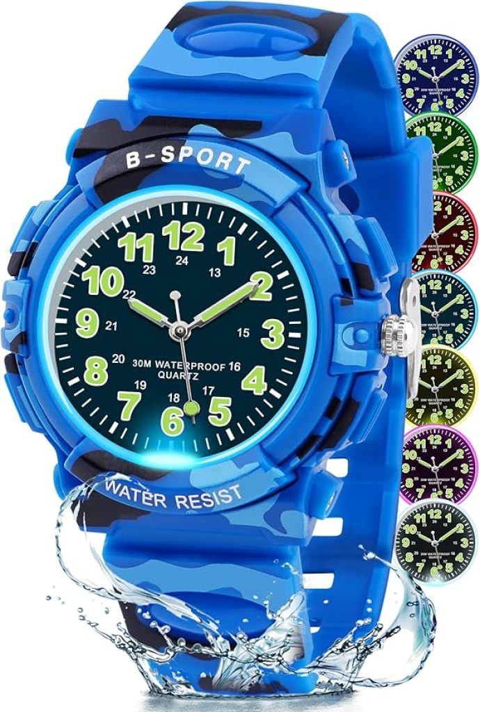 DTKID 7 Colorful Lights Children’s Watch