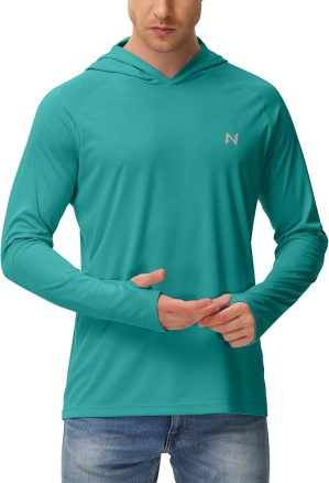 isnowood Men’s UPF 50+ Sun Protection Hoodie Shirt