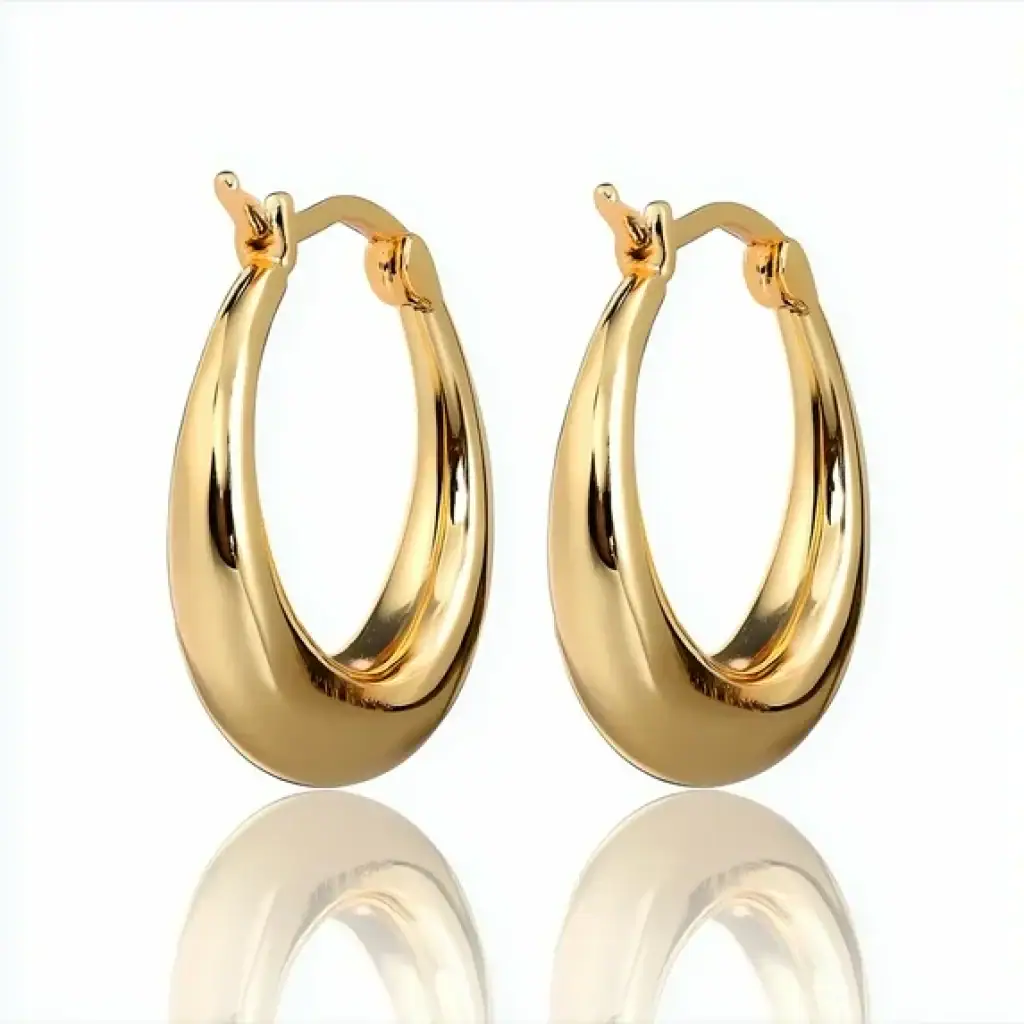 14K Gold Graduated Hoop Huggie Earring $10