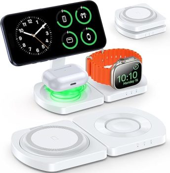 EGV 3-in-1 Magnetic Wireless Charging Station $31