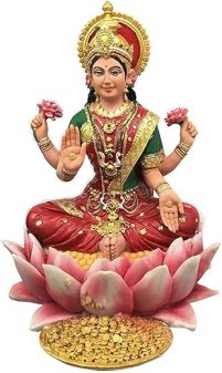 Lakshmi Goddess on Lotus Statue