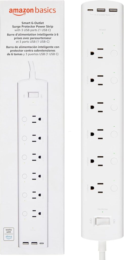 Amazon Basics Smart Plug Power Strip 6-Outlet Surge Protector Deal