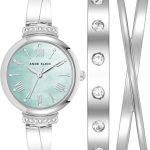 Anne Klein Women's Premium Crystal Accented Watch and Bracelet Set