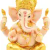 Blessing A Colored Statue of Lord Ganesha