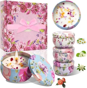 MILINITIQI 4 Pack Scented Candles Gift Set