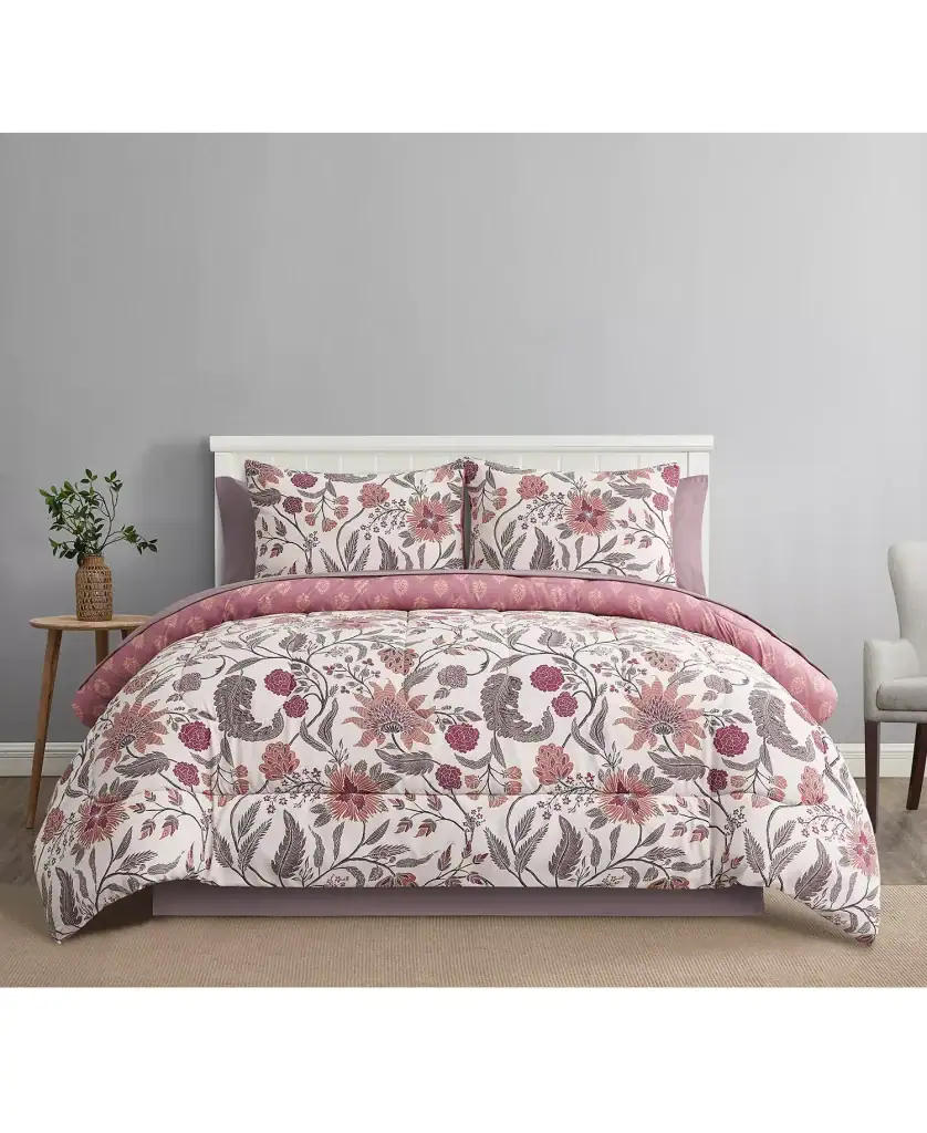 Macy’s Giada 8-Pc. Floral Reversible Comforter Set