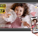 BIGASUO 64GB 15.6-Inch Frameo WiFi Digital Picture Frame