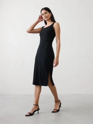 Banana Republic Factory Side-Shirred Tank Midi Dress
