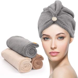 YFONG 3 Pack Hair Drying Towels