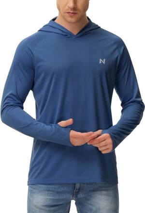 isnowood Men's UPF 50+ Sun Protection Hoodie Shirt